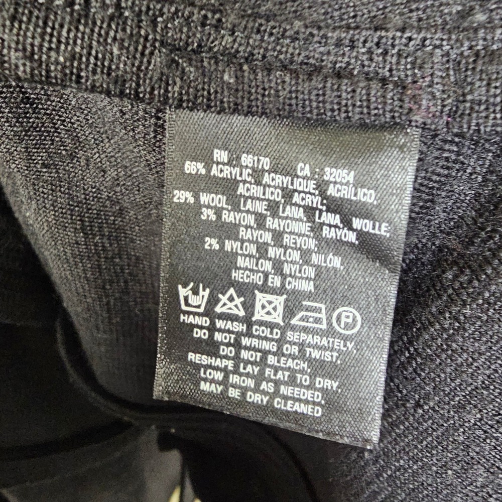 Anthropologie Moth Knit‎ Blazer Jacket Black Ivory Trim Wool Blend Women's Small - Picture 9 of 9